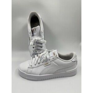 PUMA Court Sneaker, White, Women's Casual Low Top Leather Shoes Size 8